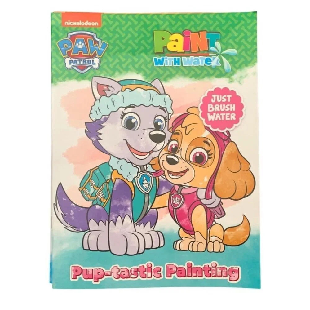 Paw Patrol Paint With Water Books Set of 2 Watercolor Painting With Pups